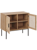 Beliani Sideboard PASCO in Braun/Schwarz - (W) 80 x (H) 72 x (L) 40 cm