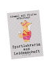 Mr. & Mrs. Panda Postkarte Sportlehrerin Leidenschaft mit Spruch in Grau Pastell