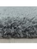 KADIMA DESIGN Teppich Hochflor Shaggy Uni Style Polypropylen Wohnzimmer in Hellgrau