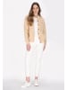 DreiMaster Maritim Damen Cardigan in Beige Weiss Streifen