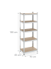 relaxdays 2 x Schwerlastregal in Silber- (B)70 x (H)180 x (T)45 cm
