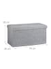 relaxdays Faltbare Sitzbank in Grau - (B)76 x (H)38 x (T)38 cm