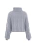 myMo Damen Rollkragenpullover in HELLGRAU MELANGE