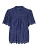 SAINT TROPEZ Kurzarm-Bluse IlseSZ Lockere Passform in Midnight Sail
