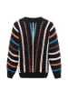 myMo Women Sweater in Schwarz Mehrfarbig