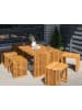Beliani 8-tlg Gartentisch Set BELLANO in Braun