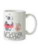 Mr. & Mrs. Panda Kaffeetasse Otter Schwimmen mit Spruch in Weiß