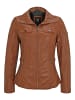 H.I.S Lederjacke mit Reverskragen in cognac