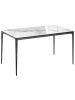 Beliani Esszimmertisch JOLLEIN in Weiß/Schwarz - (W) 80 x (H) 73 x (L) 140 cm