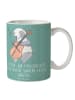 Mr. & Mrs. Panda Tasse Zeichenllo Herz mit Spruch in Meeresbrise