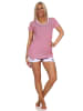 NORMANN kurzarm Schlafanzug Shorty Pyjama Streifen - 85348 in rot