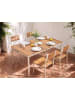 Beliani Esstisch GIOVINAZZO in Braun/Weiß - (W) 90 x (H) 75 x (L) 180 cm