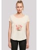 F4NT4STIC Long Cut T-Shirt Rosa weißer Frühlingsblumenstrauß in Whitesand