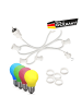 SPICELITE Garten Party Lichterkette Illu 10 bunte LED Tropfenlampen 5m weiß
