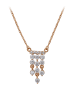 faina Women Chain Necklace in Rose Gold White