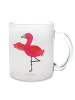 Mr. & Mrs. Panda Tasse Flamingo Yoga ohne Spruch in Transparent