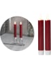 Novaliv Novaliv Stabkerzen LED mit Timer ROT 2er Indoor mit Timer Funktion 6 S in Rot