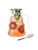 relaxdays Glaskaraffe in Transparent/ Silber - 1688 ml