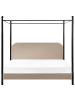 Beliani Himmelbett DANNEMOIS in Beige/Schwarz - (W) 190 x (H) 180 x (L) 211 cm