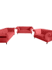 58 aufm Kessel CHESTERFIELD Sessel Kaylin Samtvelours rot