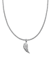 KUZZOI Halskette 925 Sterling Silber Flügel in Silber