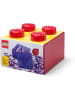 LEGO Room Copenhagen LEGO Aufbewahrungsstein 4 Noppen Stapelbare Aufbewahrungsbox rot