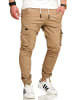 SOUL STAR Cargohose - S2LOM Chino Jogger Jeans Hose Stoffhose Freizeithose in Beige