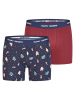 Happy Shorts Boxer Christmas in navy/ bordeaux X-mas Cookies