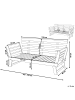 Beliani Gartenbank PORTICI in Braun - (W) 210 x (H) 82 x (L) 66 cm