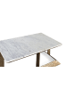 Giner y Colomer Zentraler Tisch mit Aluminiumbasis und Marmorplatte. in White