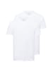 Ragman Doppelpack T-Shirt in weiß