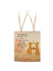 Mr. & Mrs. Panda Shopper Bag Füchse Liebe Pommes Design mit Spruch in Weiß