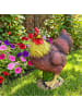 relaxdays Gartenfigur "Hahn" in Braun/ Gelb - (B)19 x (H)24 x (T)9 cm