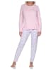NORMANN Verspielte langarm Schlafanzug Pyjama floralen Muster - 79803 in rosa