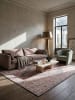 KADIMA DESIGN Teppich Flachgewebe Pflegeleicht HURST Orientalisch Medallion Muster in Rosa