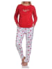 NORMANN Schlafanzug langarm Pyjama - 78589 in rot