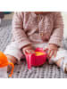 B. Box Becher mit Strohhalm BLW - Kinderschüssel Essen lernen mit Griffen in Rot