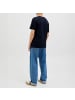 Jack and Jones T-Shirt JJGEPLAS Tee SS Crew Neck in Dunkelblau