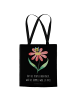 Mr. & Mrs. Panda Tragetasche Hummel Blume mit Spruch in Schwarz
