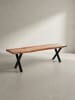 KADIMA DESIGN Esszimmerbank 120x40x45,5 cm Massivholz / Metall mit