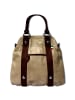 Florence Florence Schultertasche, Henkeltasche, Leder taupe hell, braun ca. 40cm breit