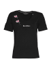 Roberto Geissini Small Flowers T-Shirt Schwarz