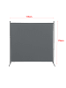 en.casa Raumteiler Tarazona in Grau (H)176cm (B)175cm