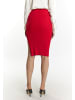 faina Damen Strickrock Mit Strass-Steinen in Rot