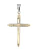 Adeliás Herren Anhänger – Kreuz Kreuzanhänger aus Edelstahl in silber