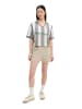 Marc O'Polo MOP Club '67   Football Trikot Shirt, Cropped, Striped in Mid Brown