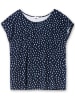 sheego Kurzarmshirt in tiefblau-gemustert