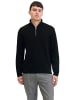 Jack & Jones Pullover JPRBLAMILANO STITCH KNIT HALF ZIP in Schwarz