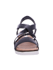 rieker Keilsandalette in schwarz/schwarz/black
