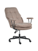 Beliani Bürostuhl MELOCUSH in Braun/Schwarz/Silber - (W) 75 x (H) 106 x (L) 66 cm